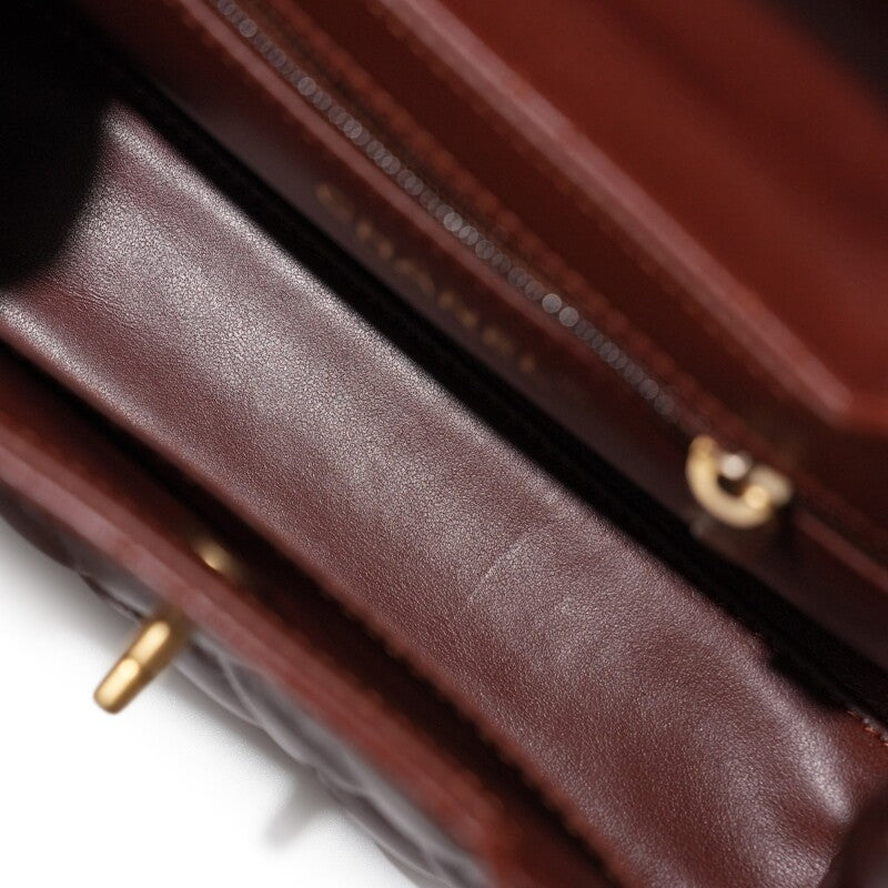 Chanel Mini Kelly Burgundy Quilted Aged Calfskin with Gold Hardware – 18 cm