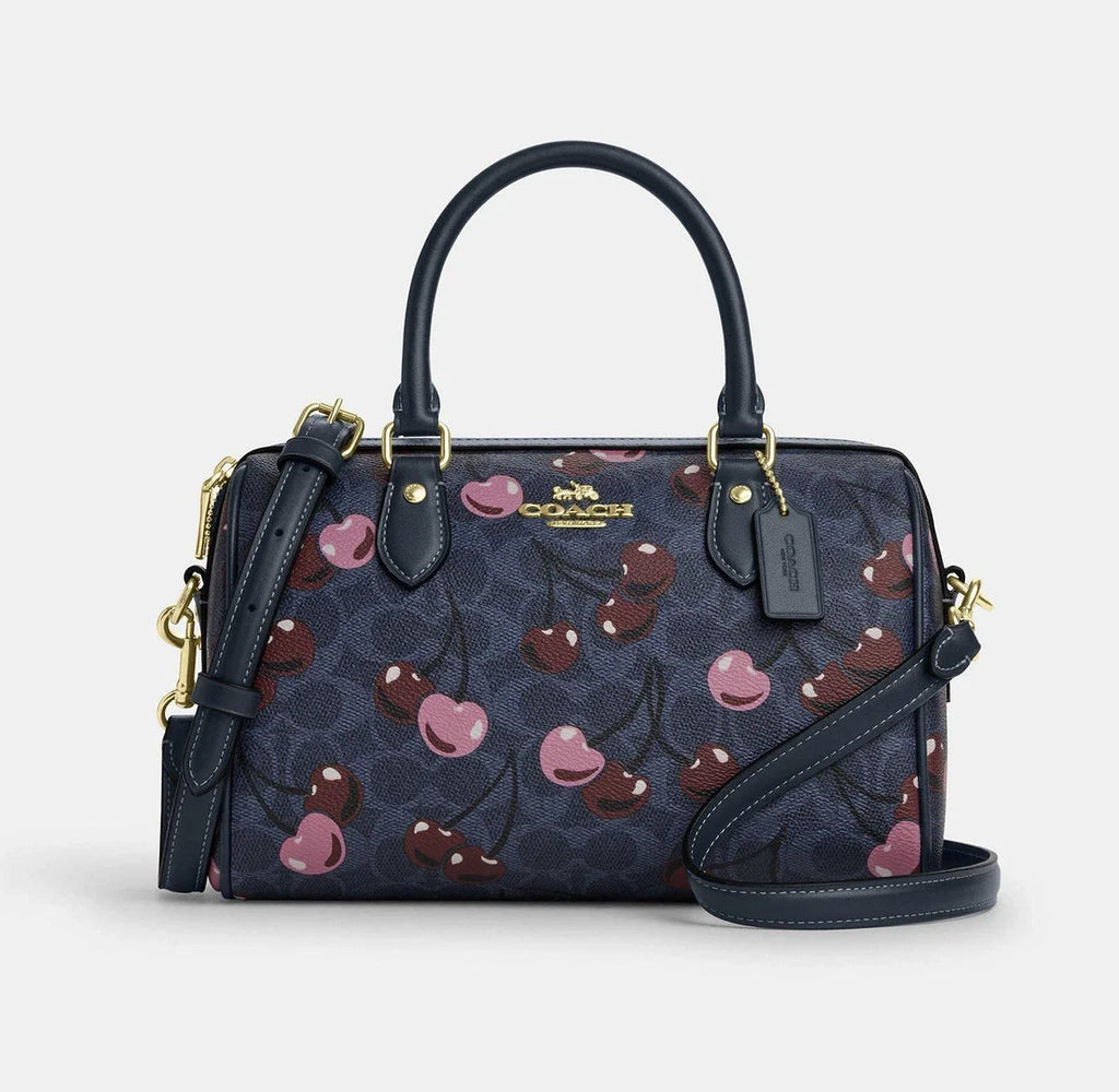 Coach Mini Rowan Crossbody 20 cm Signature Canvas With Cherry Print