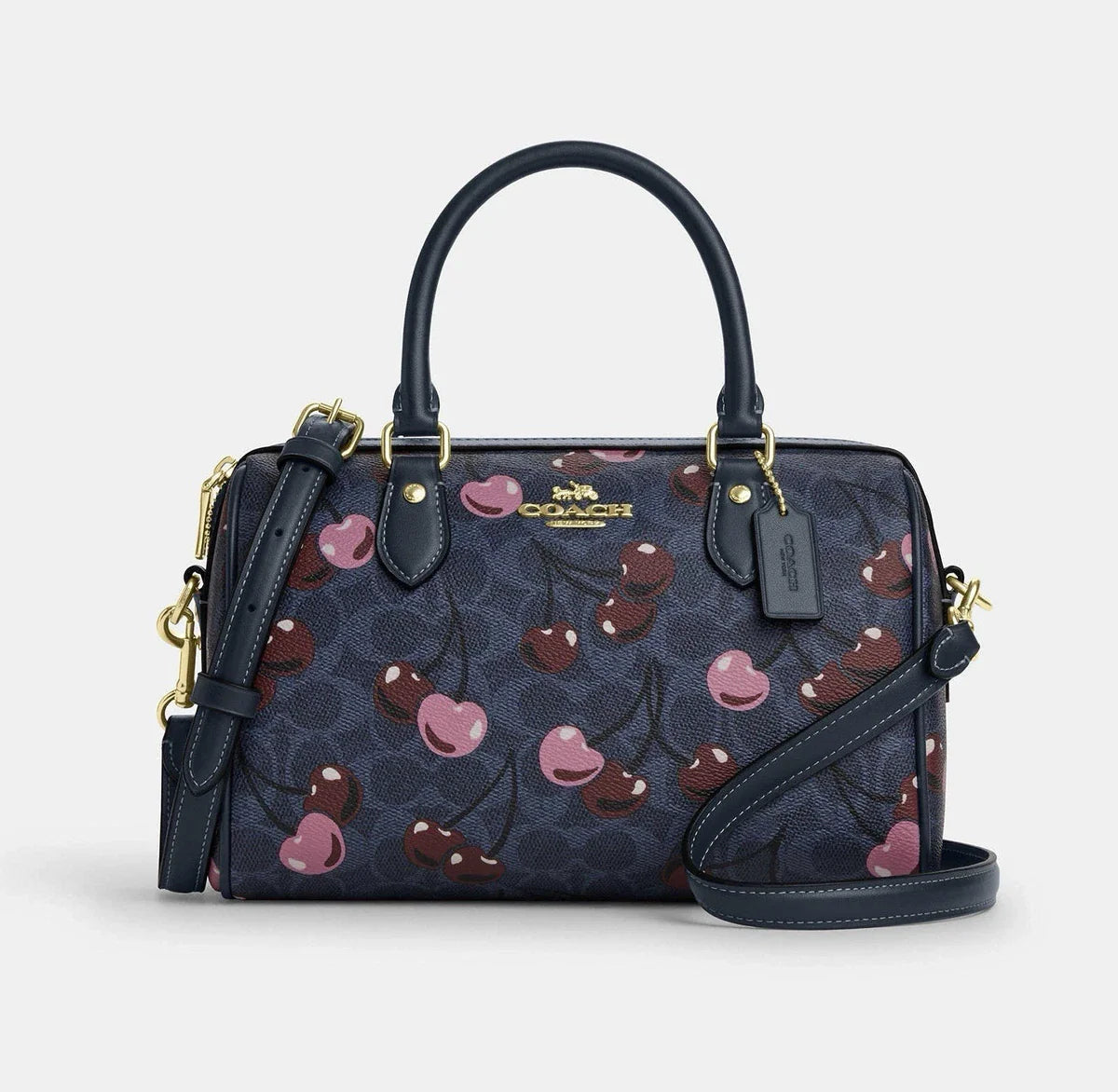 Coach Mini Rowan Crossbody 20 cm Signature Canvas With Cherry Print
