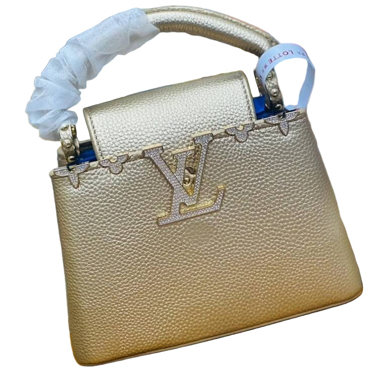 Louis Vuitton Capucines BB in Gold Grained Taurillon Leather with Gold Hardware