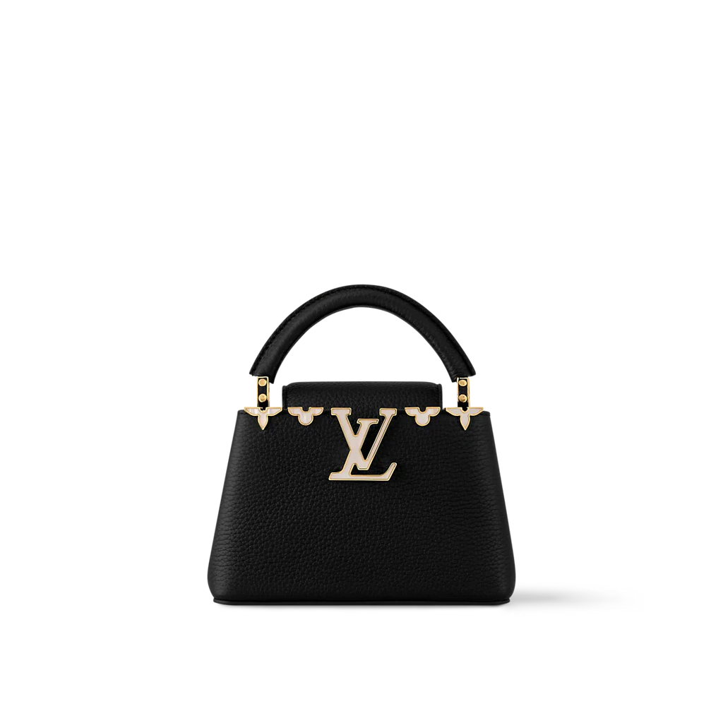 Louis Vuitton Capucines BB in Black Grained Taurillon Leather with Gold Hardware