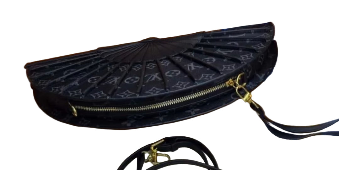Louis Vuitton LV Fan Crossbody Bag in Black Monogram Canvas 36 cm