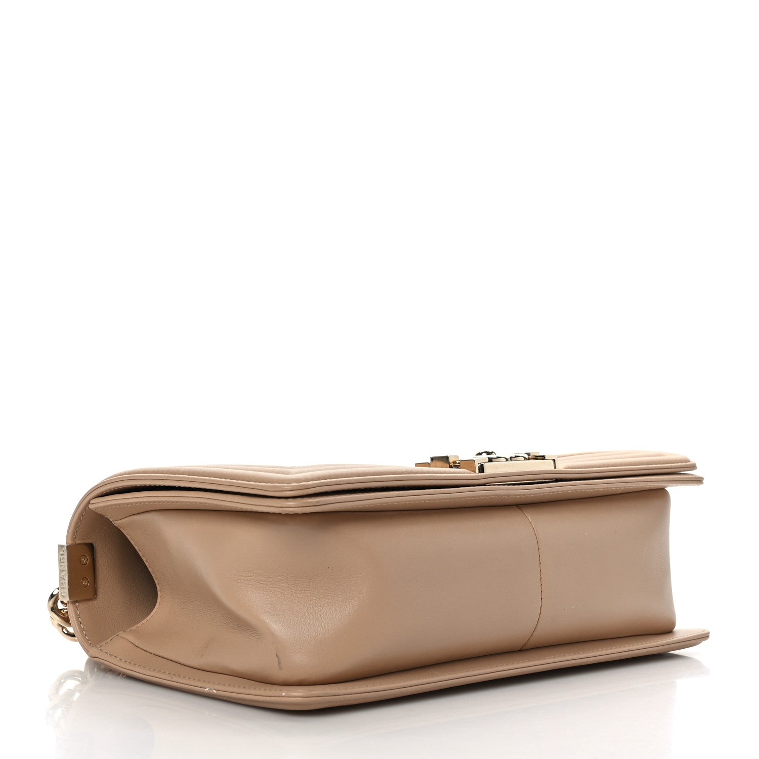 Chanel Boy Bag in Gold Quilted Lambskin with Gold Hardware