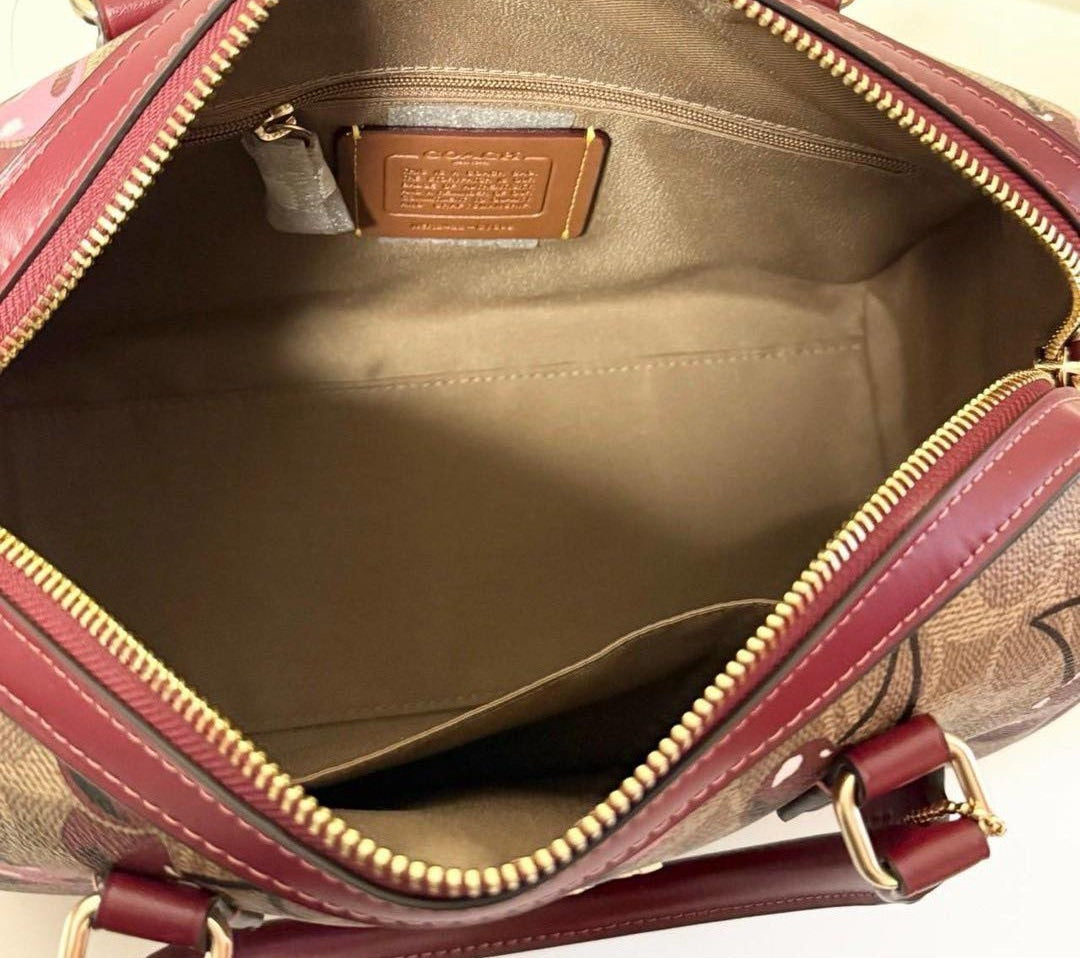 Coach Mini Rowan Crossbody 20 cm Signature Canvas With Cherry Print