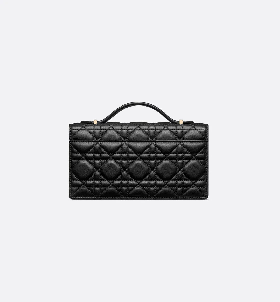 Dior Lady Dior Top Handle Bag in Black Quilted Lambskin with Gold Hardware – 20 cm
