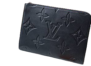 Louis Vuitton Pochette Volga in Black Monogram Shadow Leather with Black Hardware 27 cm
