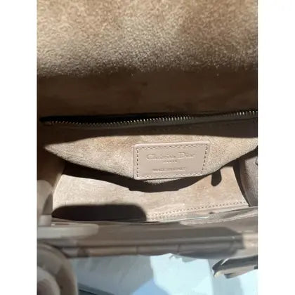 Dior Lady Dior Medium Bag in Matte Brown Cannage Calfskin with Black Hardware 20 cm
