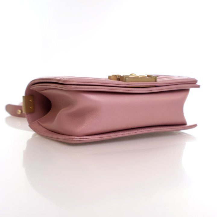Chanel Boy Bag in Pink Quilted Lambskin with Gold Hardware