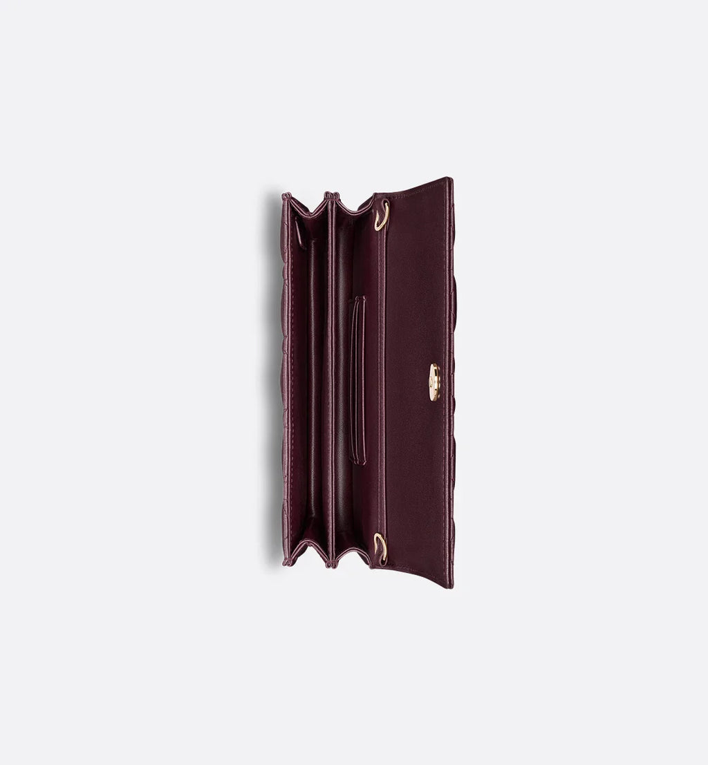 Dior Lady Dior Top Handle Bag in Burgundy Quilted Lambskin with Gold Hardware – 20 cm