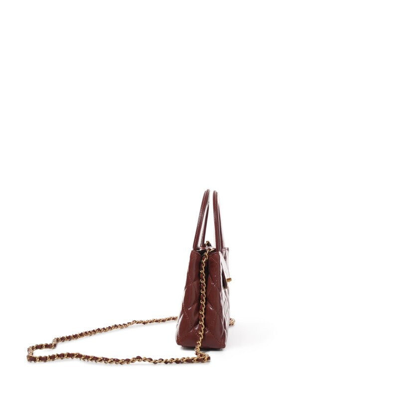Chanel Mini Kelly Burgundy Quilted Aged Calfskin with Gold Hardware – 18 cm