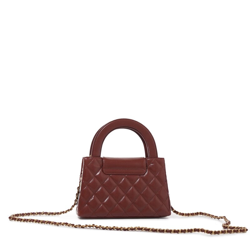 Chanel Mini Kelly Burgundy Quilted Aged Calfskin with Gold Hardware – 18 cm