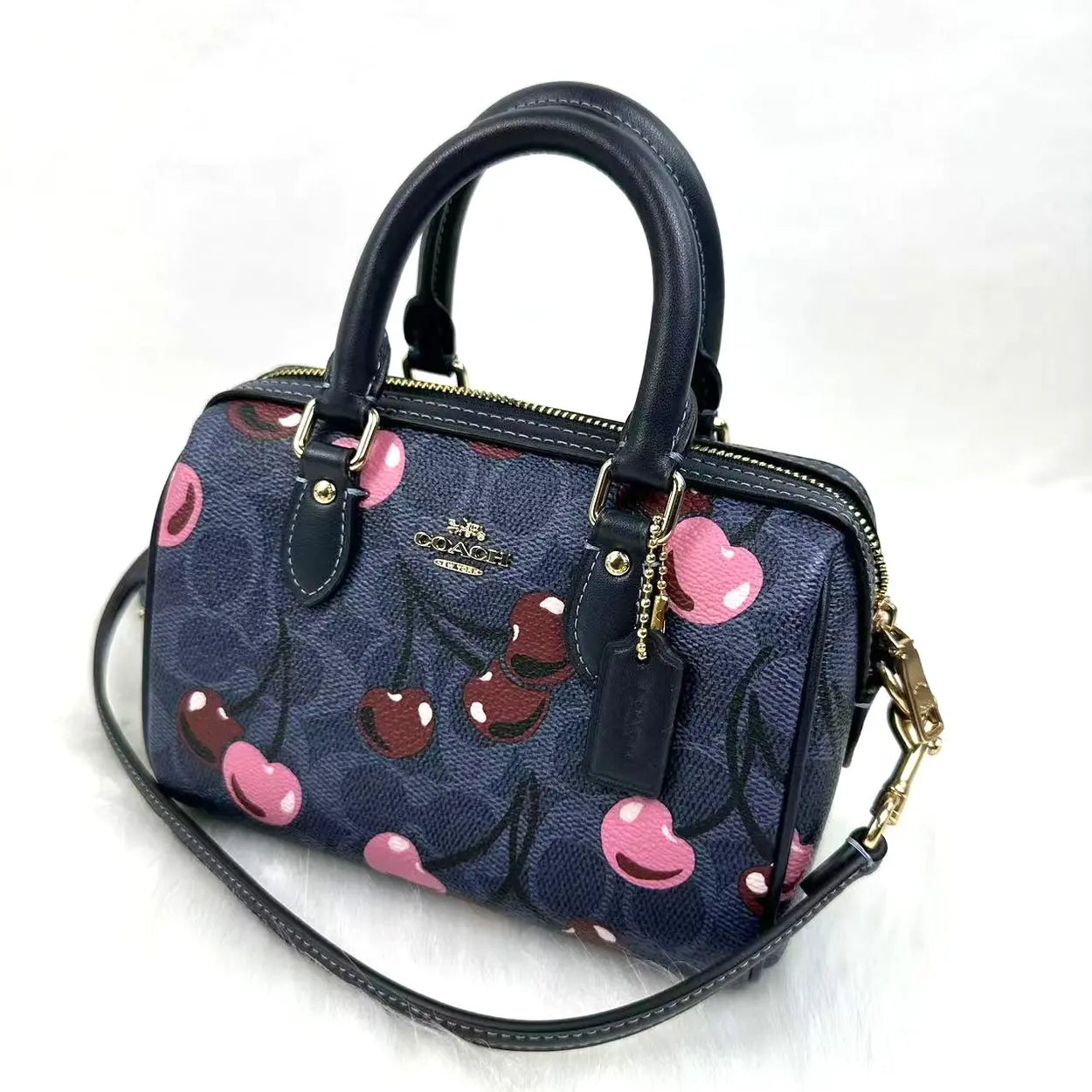 Coach Mini Rowan Crossbody 20 cm Signature Canvas With Cherry Print